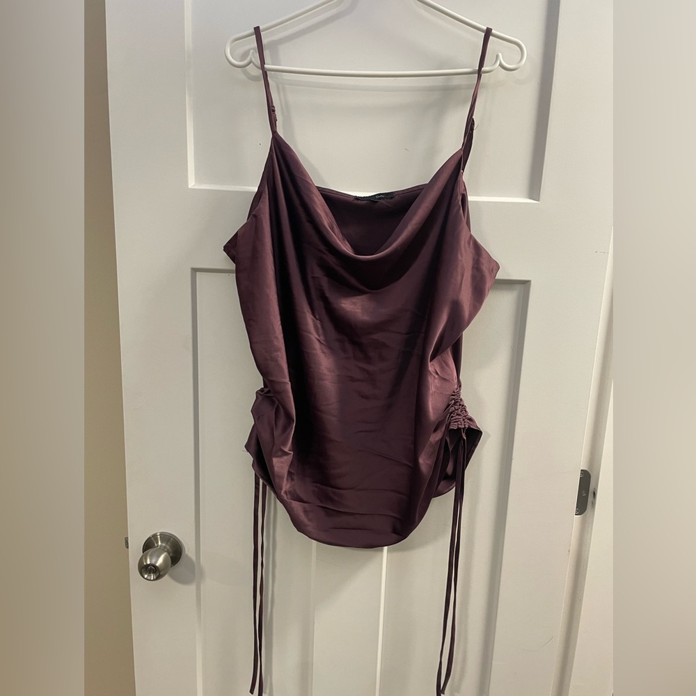 Sloane and Sadie Satin Tank Blouse Plus Size